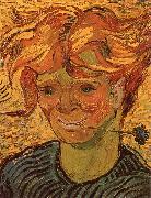 Vincent Van Gogh Young Man with Cornflower (nn04) France oil painting artist